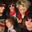 Glamming it up: The Tainted Saints, with Cameron Skinner second right