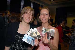 Katy Robinson and Hannah Lewis with their notes