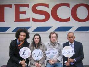 Dancing on Thin Ice: Lambeth residents mark Joshua Price, Sophie England, Joe Laking and Chuka Umunna mark Tesco