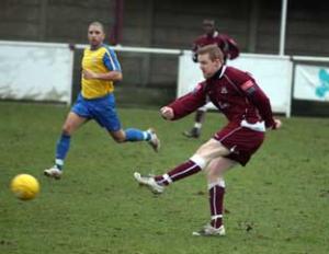 Man in form: Gareth Williams scored his second hat-trick in a week for Croydon Athletic on Saturday