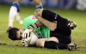 Holding on to hope: Julian Speroni. Pic Dan Westwell