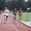 Top dip: Jack Thoroughgood wins the U17 800m. Mike Fleet