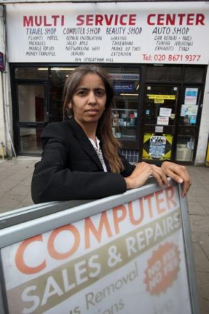 Mussarat Umer was told she owed £4500 in unpaid business rates, despite being a victim of looting