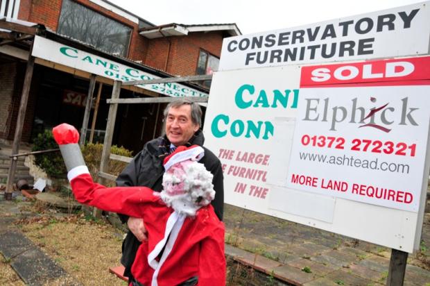 Bryan Elphick with the stranded Santa