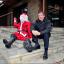 Bryan Elphick with the stranded Santa
