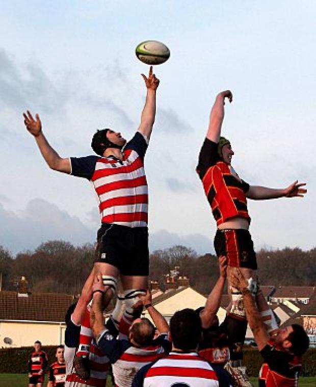 Streatham Guardian: Balancing act: Park win a line-out on Saturday. Credit David Whittham Streatham Guardian: Balancing act: Park win a line-out on Saturday. Credit David Whittham