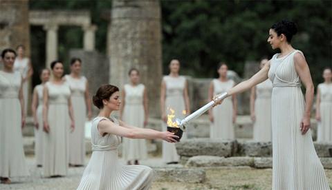 The Olympic flame was lit in Greece earlier this year