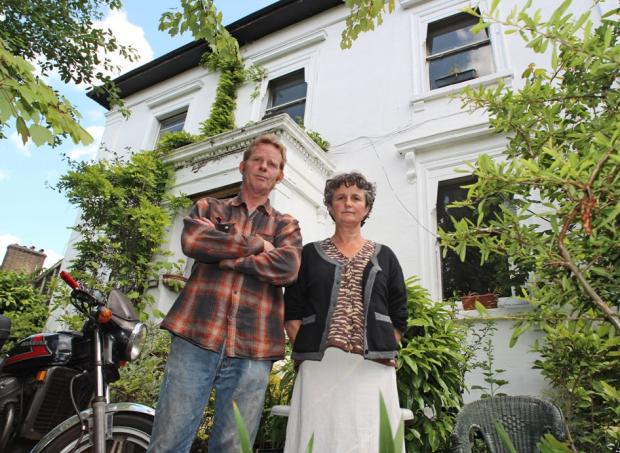 John and Karina Blackhurst outside their home in Clapham.