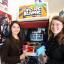 Sophia Start and Sarah Buck try out the games in store.