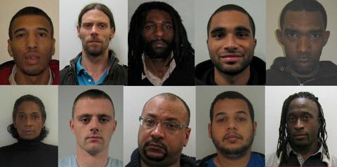 Six men from Croydon are among those facing jail