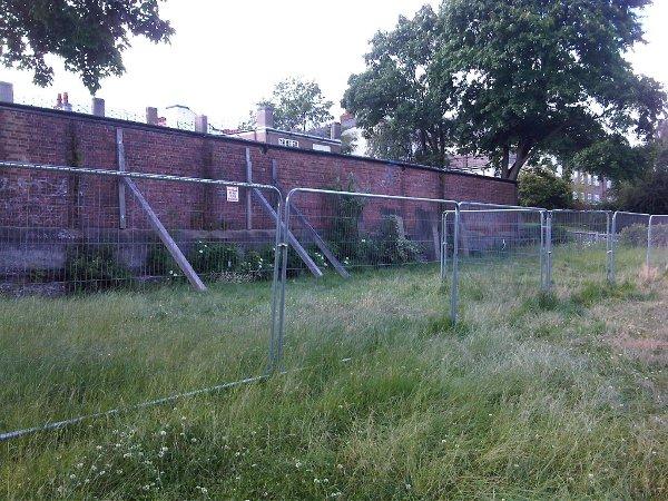 The crumbling wall could be dangerous to Streatham Park users