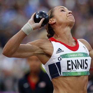 Jessica Ennis dropped down into second after the shot put