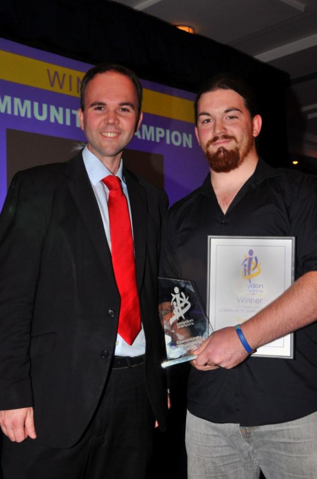 Dan Hicks with MP Gavin Barwell