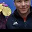 Great Britain's Chris Hoy with his two London 2012 gold medals
