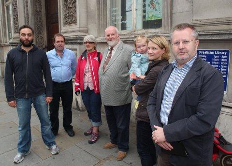 Philip Sidaway (far right) and the Friends of Streatham Library Group