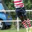 It’s there: Nev Edwards celebrates his try          SP68692