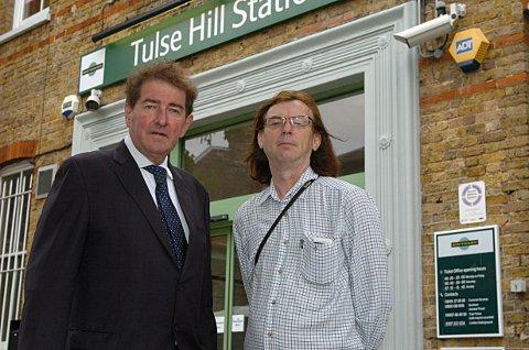 Councillor John Whelan and Richard Moore, chair of the neighbourhood police panel in Thurlow Park ward