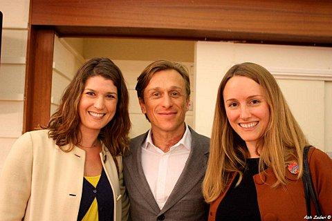 Little Big Peace Event organisers Anna Nolan and Zoe Robinson with Jeremy Gilley, founder of Peace One Day
