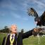Mayor of Lambeth, Councillor Clive Bennett, with Otis a turkey vulture