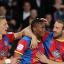 Dikgacoi is congratulated by Dean Moxey and Glenn Murray