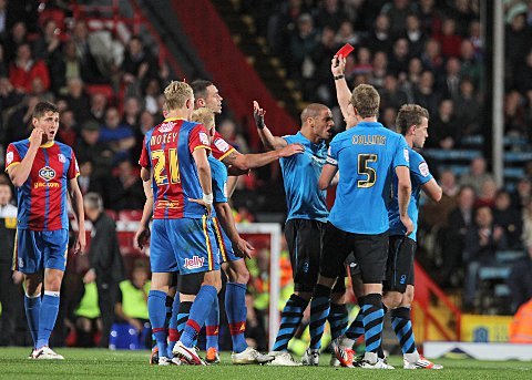 Forest's Adlene Guedioura is sent off