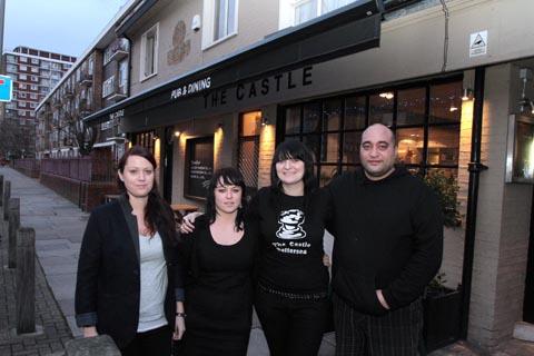 Streatham Guardian: Left to right: Cate Toomey, Caroline Geaney (manager), Sarah Gardner and Aaron Tumata Streatham Guardian: Left to right: Cate Toomey, Caroline Geaney (manager), Sarah Gardner and Aaron Tumata
