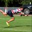 High-flyer: Matt Heeks flies over the line during the 36-36 draw with Cinderford	              David Whittam