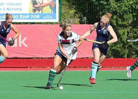 A new Page in history: Surbiton's Sarah Page in action during last week's 4-0 over Reading