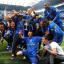 Celebrations: AFC Wimbledon enjoy the best moment in their 10-year history   SP58231