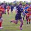 On the run: Charlie Broughton races for the line in the National League One win over Cambridge