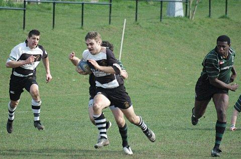 Injured in action: Andy Nicholls, right, will miss the trip to Camberley this weekend