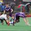 Slipping: Surbiton's Jonny Gall takes a tumble during his side's defeat on Sunday Picture: Peter Savage
