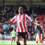Get in: Clayton Donaldson celebrates netting the winner in Saturday's 2-1 triumph over Crawley Town