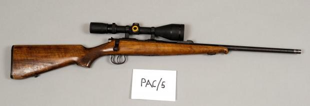 This .22 bolt-rifle action 'sniper' rifle was recovered