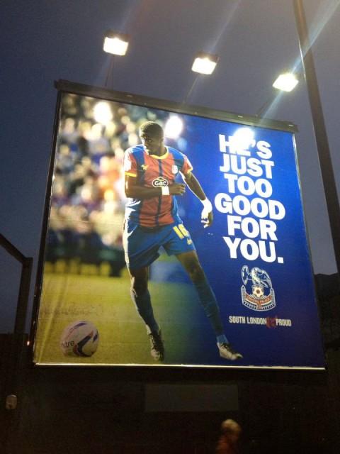 A towering Wilfried Zaha looks over the South Circular, Streatham