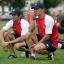 Looking on: Jan Bonney (right) watches on
