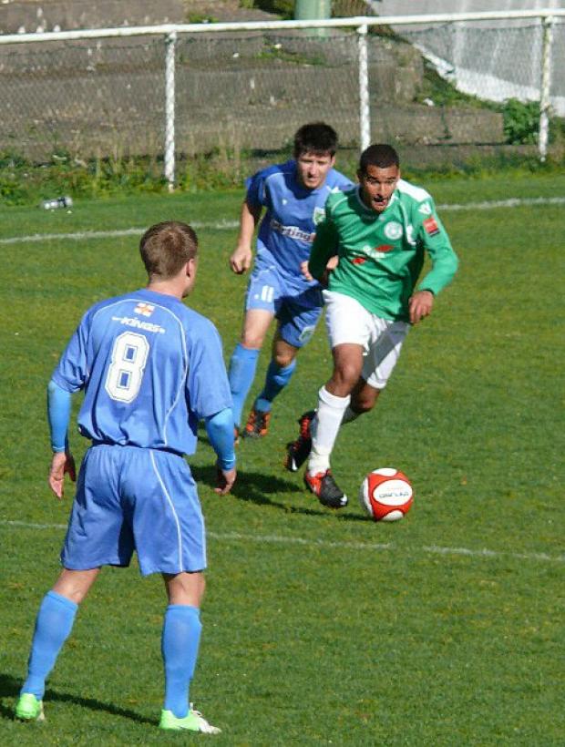 Away win: Michael Abnett in action for Whyteleafe Photo: Chris Layton