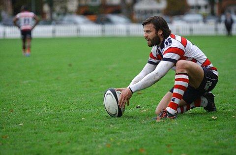 Inch perfect: Park's Ross Laidlaw enjoyed a perfect day with the boot kicking nine conversions    SP70657