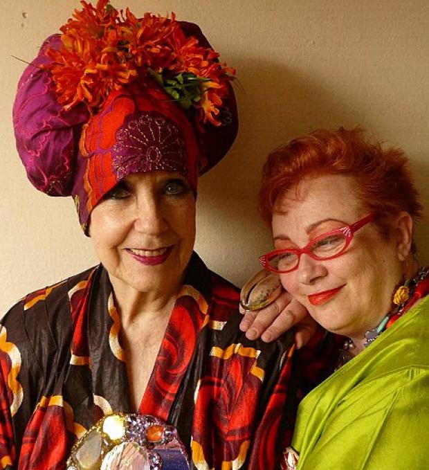 Poet Molly Parkin and singer Gill Manly and