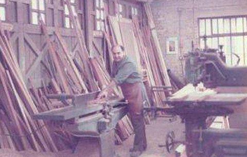 Brian Grover working in the G&amp;W Waller workshop