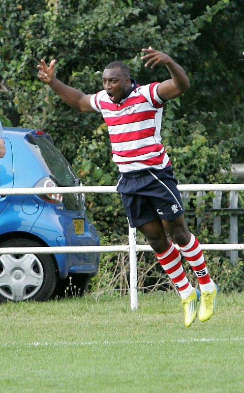 Happy man: Nev Edwards celebrates but no one will be taking his shirt