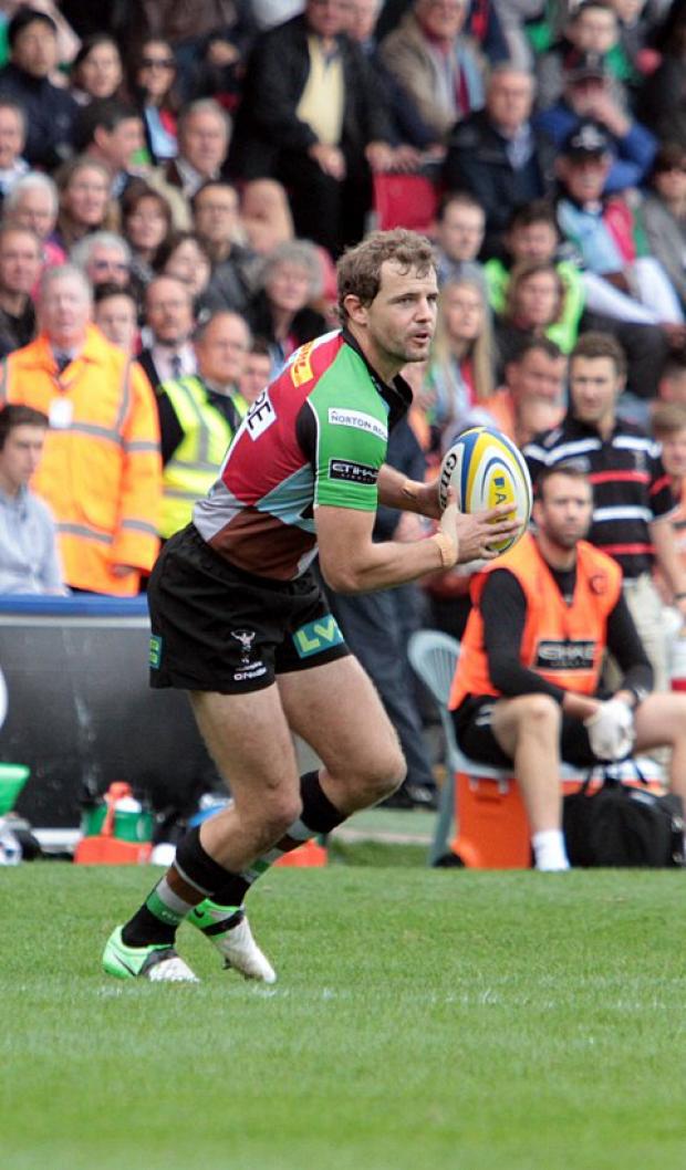 Staying put: Nick Evans will be at Harlequins for another three years
