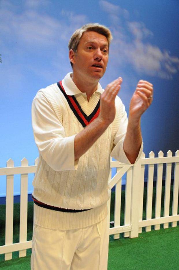 Stephen Beckett plays a variety of characters in the play