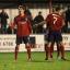 All smiles: Hampton celebrate Charlie Moone's opening goal and it was all smiles at the final whistle too