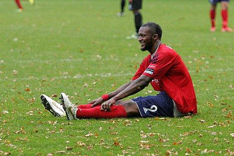 Off: Ex-Leeds United striker Tresor Kandol, in FA Trophy action against Three Bridges, left Hampton this week