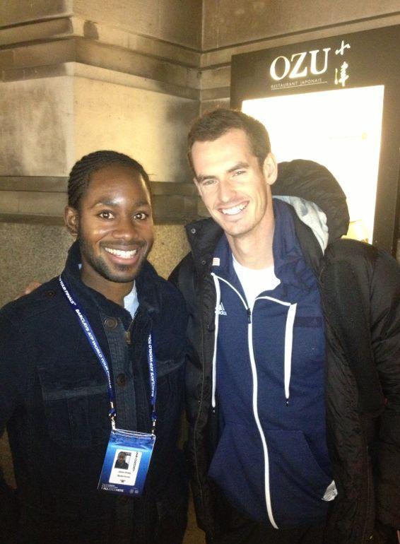 Jason Arday with Andy Murray