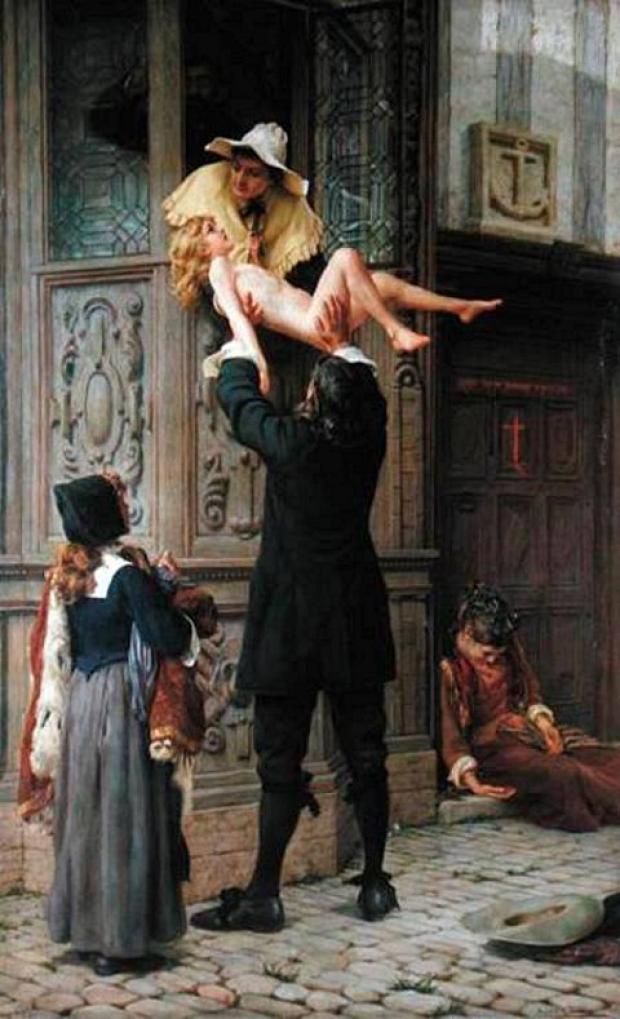Rescued from the Plague by Frank Topham (1838-1924)