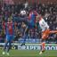 High and dry: Yannick Bolasie is about to come back to earth with a mighty thud   SP70859
