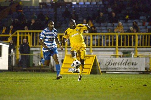 On target: Marvin Williams was on target for Sutton in the 2-0 win over Bromley SP70822
