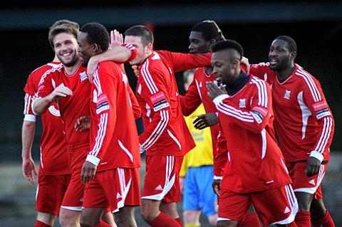 January: Walton and Hersham striker Graeme Purdy hit a hat trick to start 2012 in style